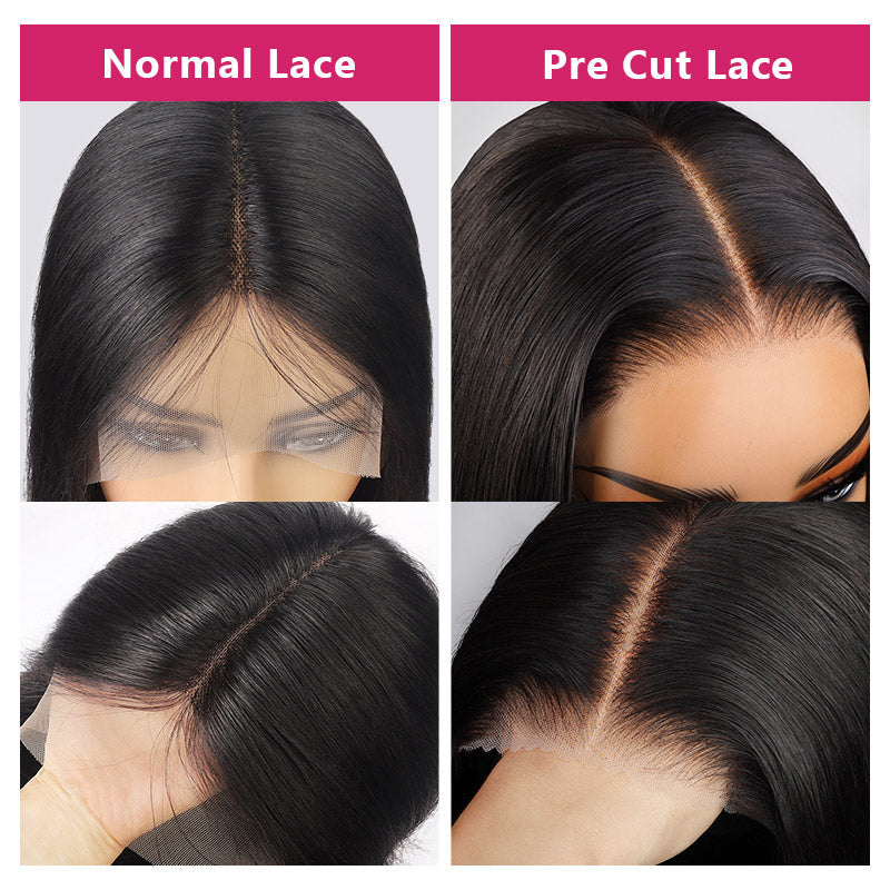 Luosiwld Glueless Wigs Blonde Skunk Stripe 5x5 HD Lace Closure Wigs Body Wave Pre Cut Lace
