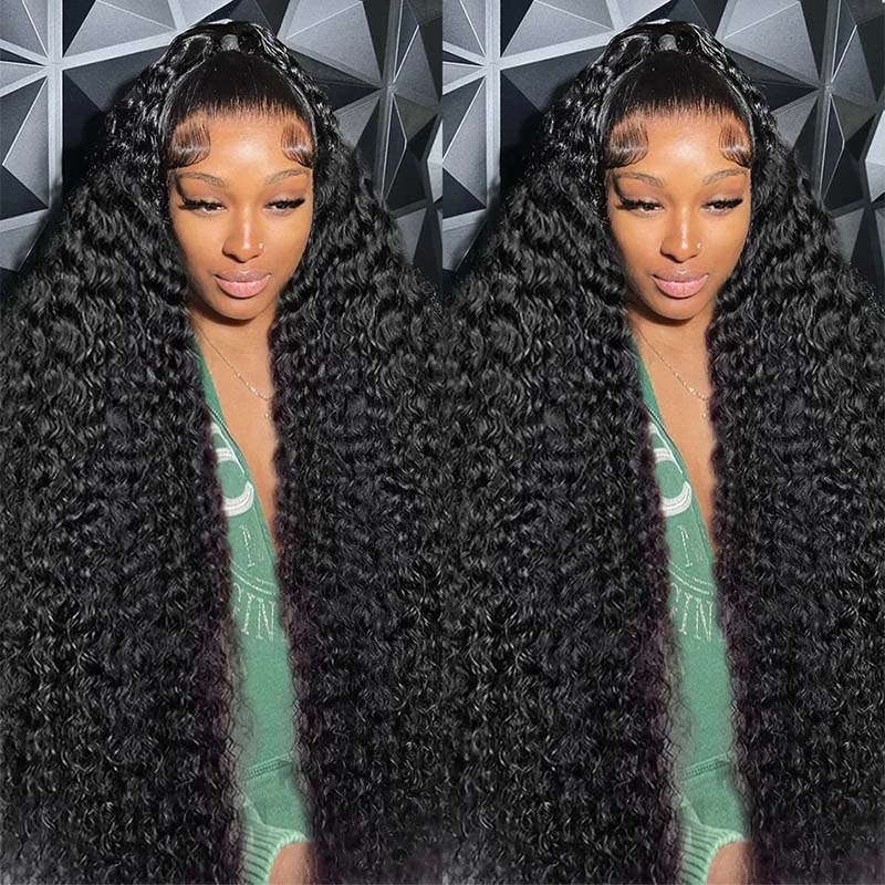 Luosiwld 13x6 Lace Front Wigs Glueless Human Hair Wigs 40 Inch Deep Wave Wig For Black Women 180% Density