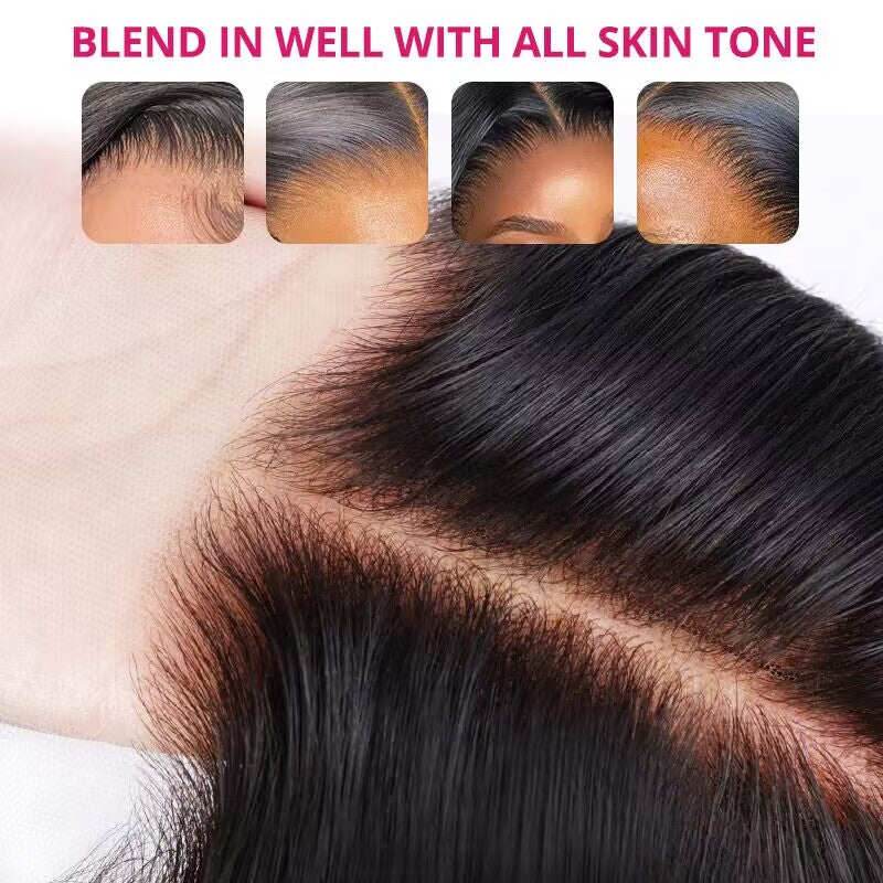 【HD Invisible Lace】Body Wave 13x6 HD Lace Frontal Hair Wigs Luosiwld Invisible Thin Lace 100% Human Hair Wigs
