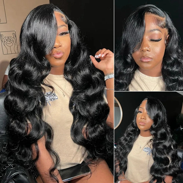 【HD Invisible Lace】Body Wave 13x6 HD Lace Frontal Hair Wigs Luosiwld Invisible Thin Lace 100% Human Hair Wigs