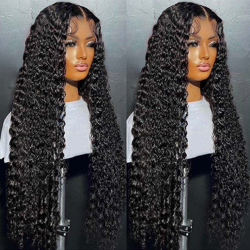 Luosiwld 13x6 Lace Front Wigs Glueless Human Hair Wigs 40 Inch Deep Wave Wig For Black Women 180% Density