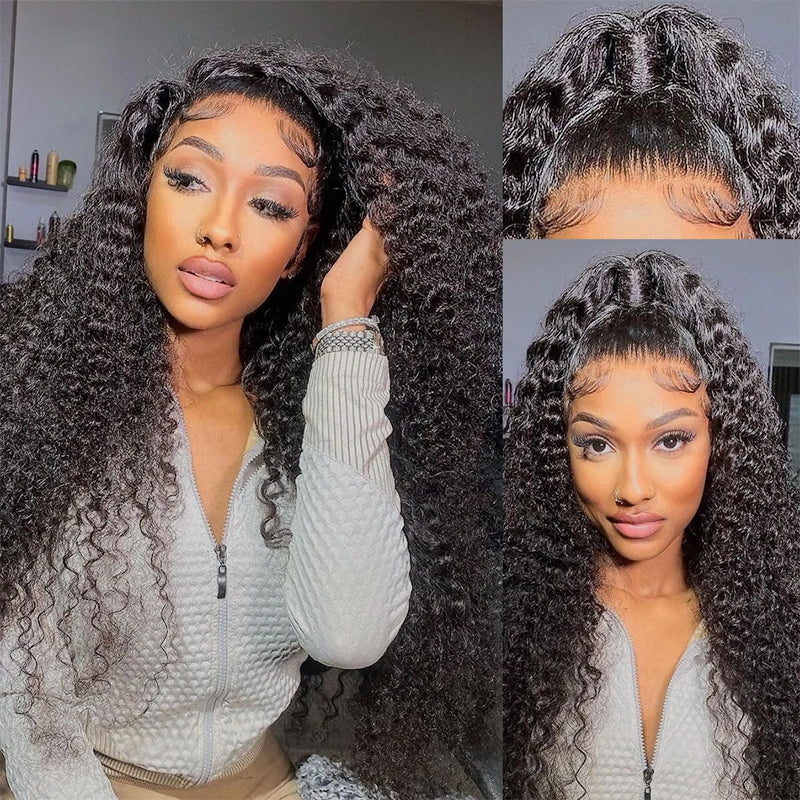 Luosiwld Deep Wave Wig HD Lace 13x4 Lace Front Wigs 28 Inch Long Human Hair Wigs 200 Density