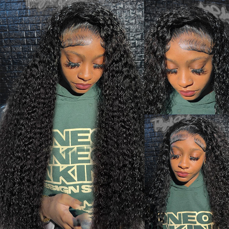 Luosiwld Deep Wave Wig HD Lace 13x4 Lace Front Wigs 28 Inch Long Human Hair Wigs 200 Density