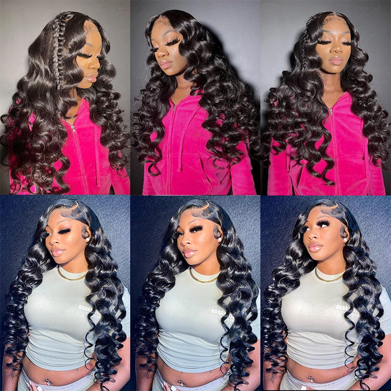 Luosiwld Loose Deep Wave Wig 13x4 Lace Front Wig HD Lace Wigs 32 Inch Glueless Human Hair Wigs