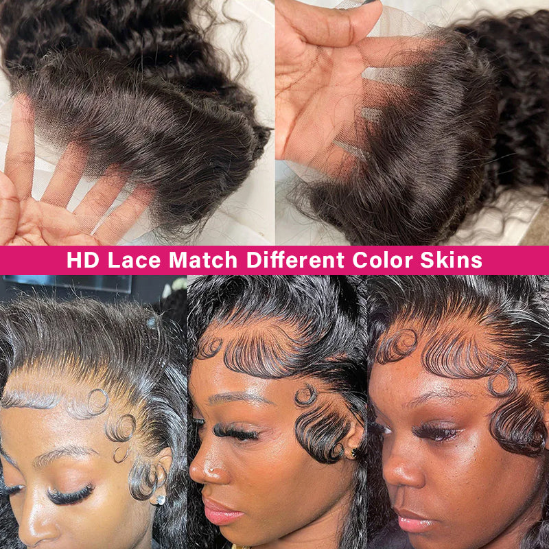 Luosiwld Loose Deep Wave Wig 13x4 Lace Front Wig HD Lace Wigs 32 Inch Glueless Human Hair Wigs