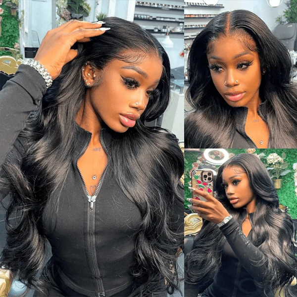 Luosiwld Body Wave Lace Front Wig HD Lace Frontal Wig Unprocessed Glueless Human Hair Wigs