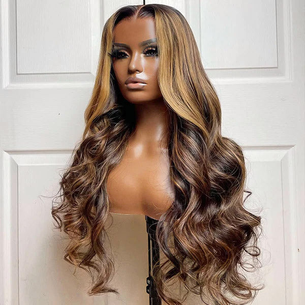 20"=109 Luosiwld Flash Sale P4/27 Balayage Highlight Wigs Body Wave Lace Closure Wigs Pre Cut Lace Wig