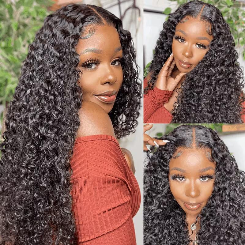 Luosiwld Water Wave Lace Front Wig 13x6 HD Lace Frontal Wig 40 Inch Glueless Human Hair Wigs