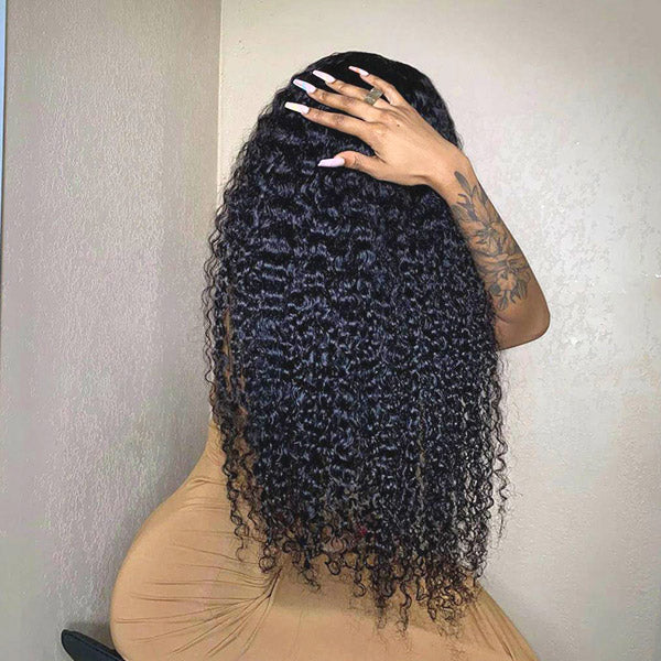 Overnight Shipping Human Hair Wigs HD Lace Frontal Wig Water Wave Long 34 Inch Wigs