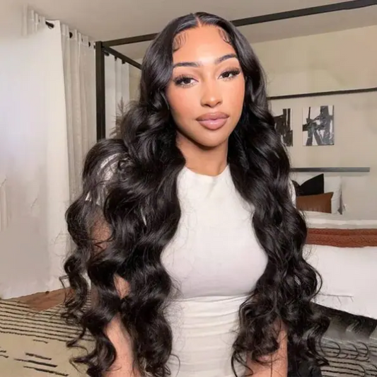 Luosiwld 13x6 Lace Front Wigs Glueless Body Wave Human Hair Wig 40 Inch 180% Density HD Transparent Lace Wigs