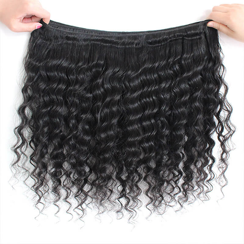 Malaysian 4 Bundles Deal Deep Wave Human Hair Weave Bundles Luosiwld 100% Virgin Remy Human Hair Extensions