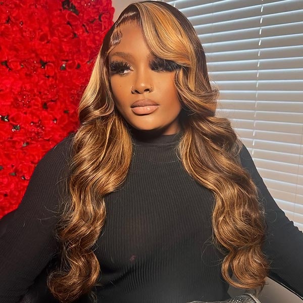 20"=109 Luosiwld Flash Sale P4/27 Balayage Highlight Wigs Body Wave Lace Closure Wigs Pre Cut Lace Wig