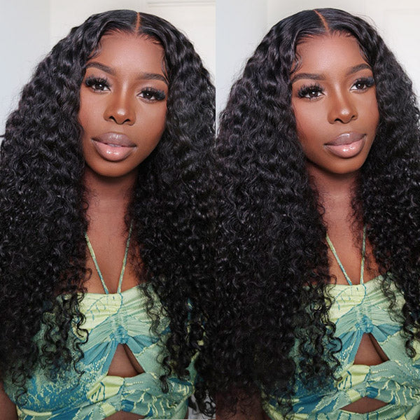 Deep Wave HD Lace Wigs 4*4 Lace Closure Human Hair Wigs Malaysian Hair Lace Wigs