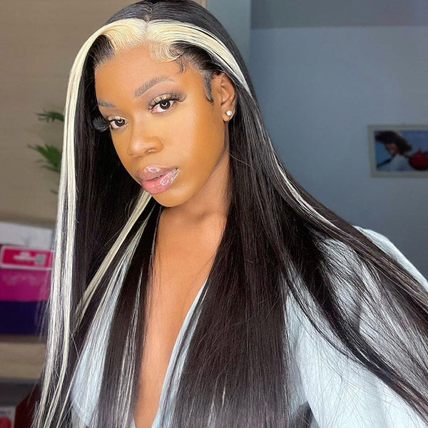 4x4 Lace Closure Straight Wigs Pre-Plucked HD Lace Wigs 1B/613