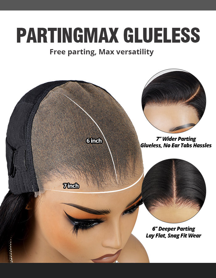 Luosiwld PPB™ PartingMax Glueless Invisible Knots Human Hair Wigs Straight Hair 7x6 Pre Cut HD Lace Closure Wigs