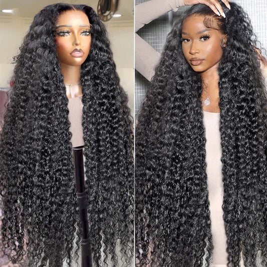 Luosiwld 13x6 Lace Front Wigs Glueless Human Hair Wigs 40 Inch Deep Wave Wig For Black Women 180% Density
