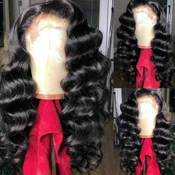 Luosiwld Loose Deep Wave Lace Front Wig 13x4 Lace Frontal Wig 200% Density HD Transparent Lace Wig Malaysian Remy Human Hair Wigs