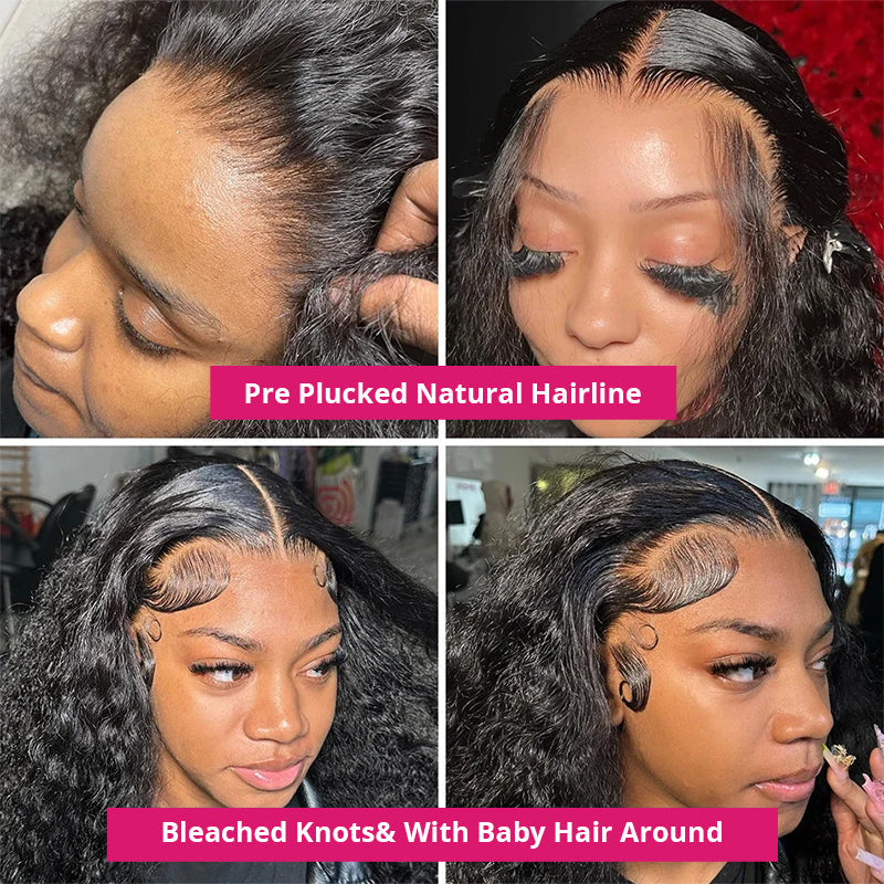 Luosiwld Deep Wave Wig HD Lace 13x4 Lace Front Wigs 28 Inch Long Human Hair Wigs 200 Density