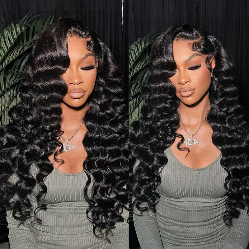 Luosiwld Loose Deep Wave Wig 13x4 Lace Front Wig HD Lace Wigs 32 Inch Glueless Human Hair Wigs