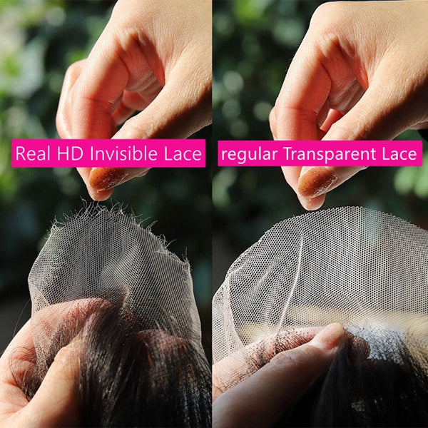 【HD Invisible Lace】Body Wave 13x6 HD Lace Frontal Hair Wigs Luosiwld Invisible Thin Lace 100% Human Hair Wigs