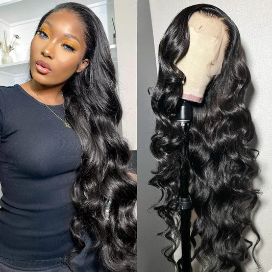Luosiwld 13x6 Lace Front Wigs Glueless Body Wave Human Hair Wig 40 Inch 180% Density HD Transparent Lace Wigs