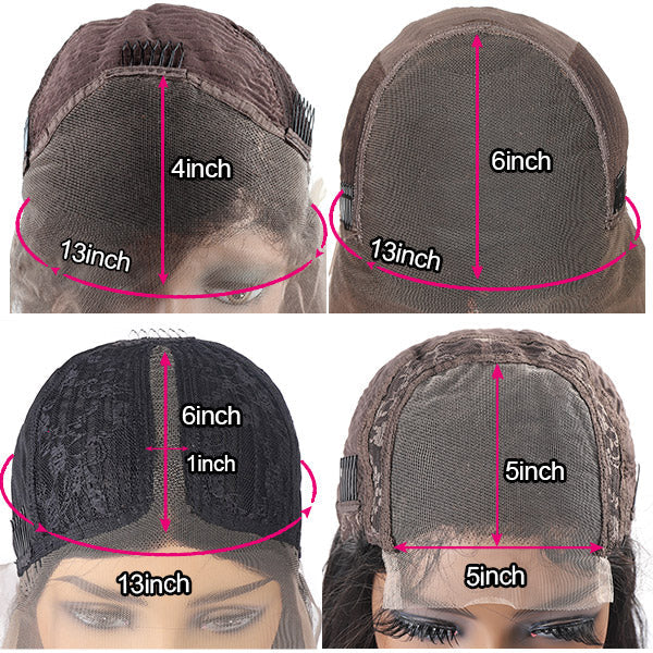 Luosiwld Deep Wave Lace Frontal Wigs HD Lace Front Wig Long Glueless Human Hair Wigs