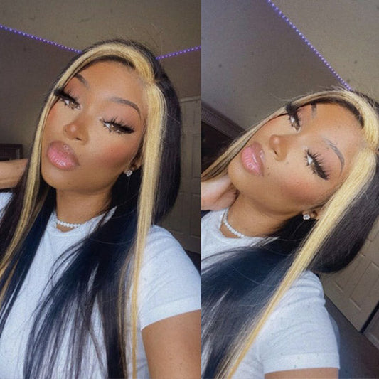 4x4 Lace Closure Straight Wigs Pre-Plucked HD Lace Wigs 1B/613