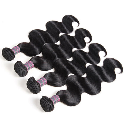 Luosiwld Virgin Indian Body Wave Human Hair Weave 4 Bundles