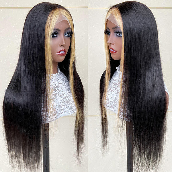 13x4 Lace Frontal Straight Wigs Pre-Plucked HD Lace Wigs 1B/613